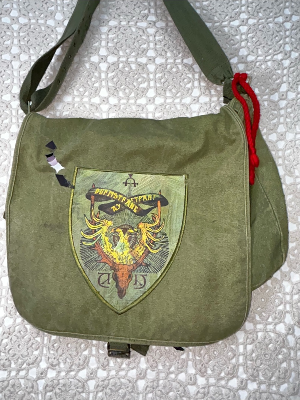 Harry Potter Durmstrang Messenger Bag – Olive Green Canvas Crossbody